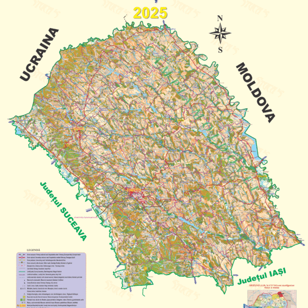 Harta judetului Botosani
