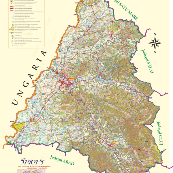 Harta Judetului Bihor