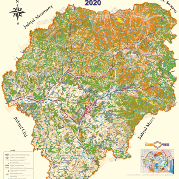 Harta Judetului Bistrita