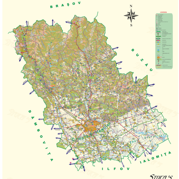 Harta Judetului Prahova